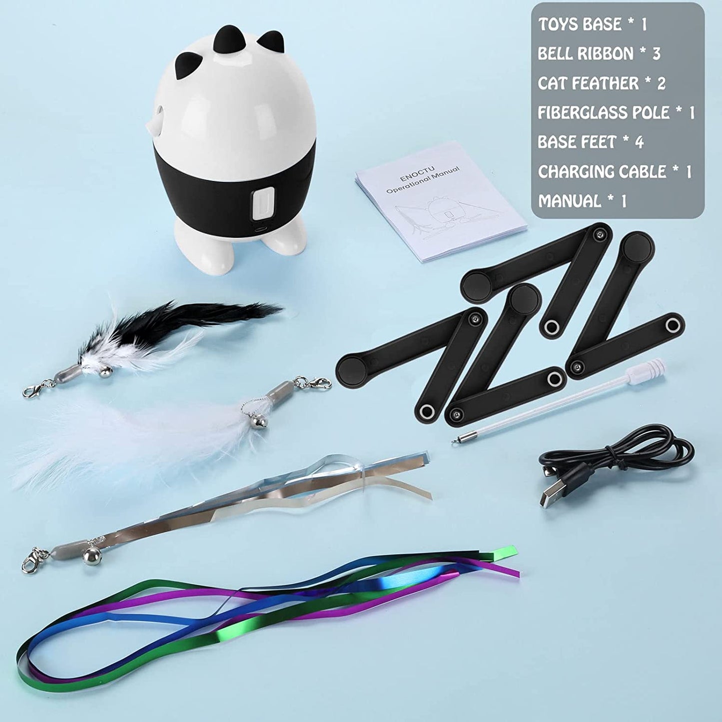 Interactive 2-in-1 Cat Toys: Rechargeable Light and Feather Toys for Indoor Cats and Kittens