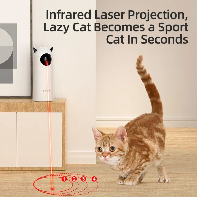 Interactive Smart LED Laser Cat Toy - Automatic Handheld Electronic Teaser for Indoor Pets