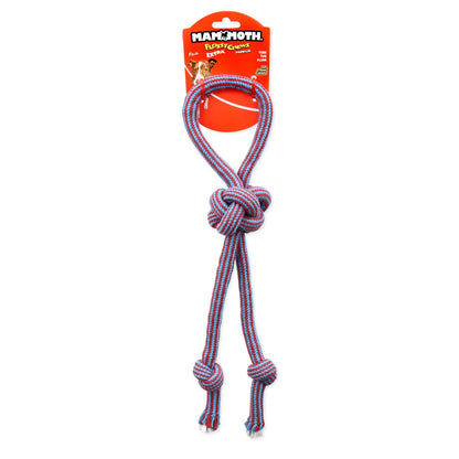 Flossy Chews 18-Inch Extra Double-Tug Cotton-Blend Dog Toy with Loop Handle, Assorted Colors
