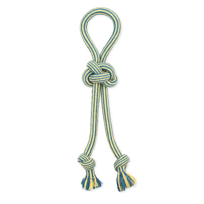 Flossy Chews 18-Inch Extra Double-Tug Cotton-Blend Dog Toy with Loop Handle, Assorted Colors