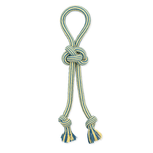 Flossy Chews 18-Inch Extra Double-Tug Cotton-Blend Dog Toy with Loop Handle, Assorted Colors
