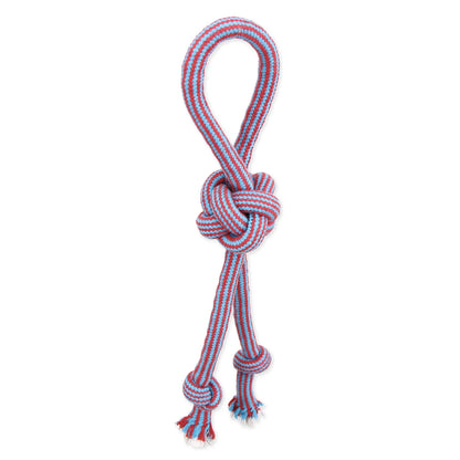 Flossy Chews 18-Inch Extra Double-Tug Cotton-Blend Dog Toy with Loop Handle, Assorted Colors
