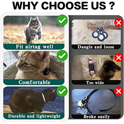 Adjustable Reflective Breakaway Cat Collar with Holder and Bell for Kittens and Small Cats - 0.4 Inch, Daily Use Without Locator