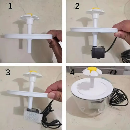Automatic Pet Water Fountain with USB Electric Filter - 1200ml Silent Cat Drinking Bowl and Recirculating Water Dispenser