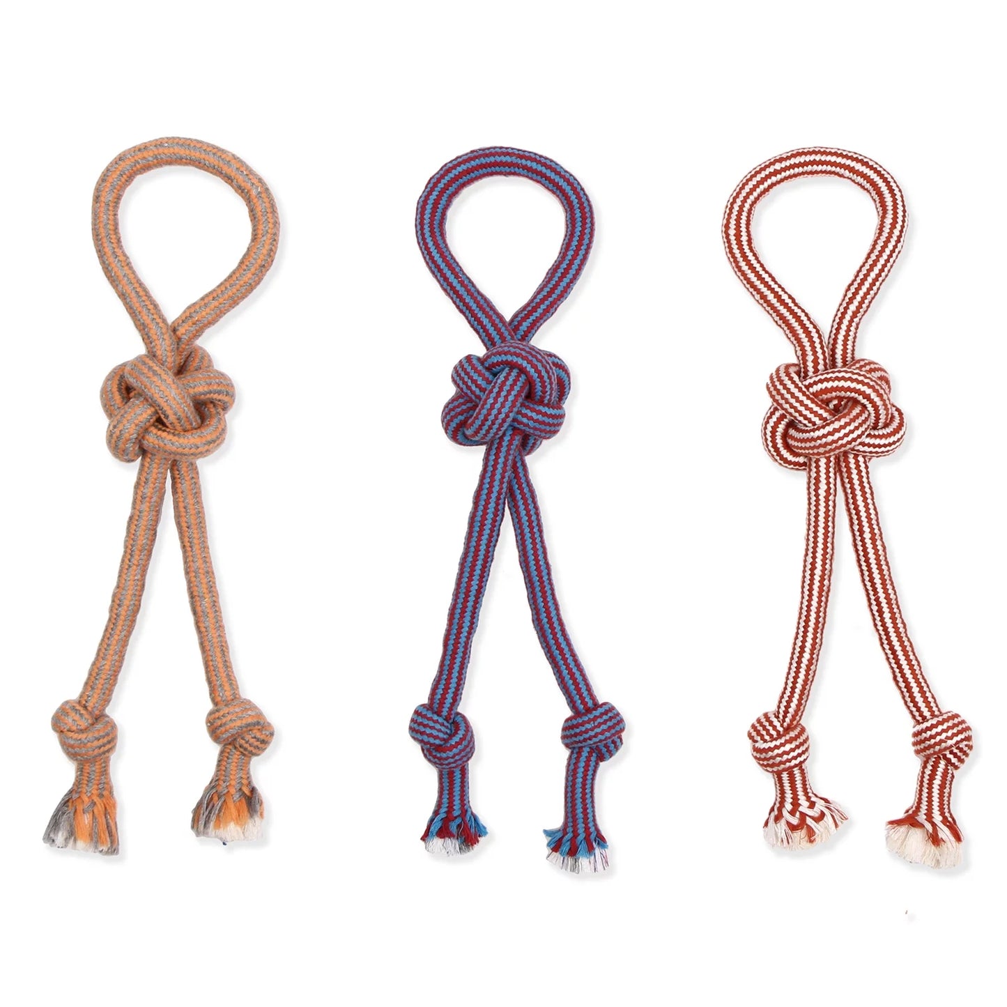 Flossy Chews 18-Inch Extra Double-Tug Cotton-Blend Dog Toy with Loop Handle, Assorted Colors