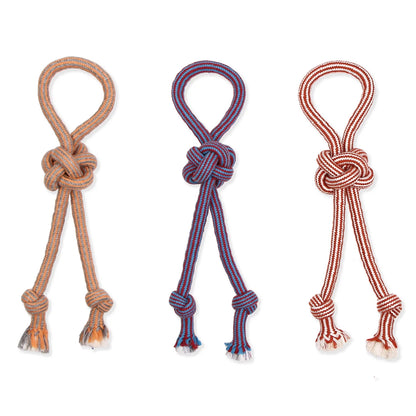 Flossy Chews 18-Inch Extra Double-Tug Cotton-Blend Dog Toy with Loop Handle, Assorted Colors