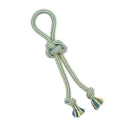 Flossy Chews 18-Inch Extra Double-Tug Cotton-Blend Dog Toy with Loop Handle, Assorted Colors