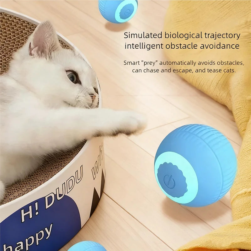 Automatic Rolling Smart Toy Ball for Cats - Interactive Electric Teaser, Bite-Resistant Design for Self-Amusement and Boredom Relief