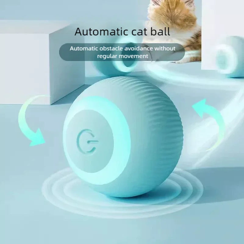 Automatic Rolling Smart Toy Ball for Cats - Interactive Electric Teaser, Bite-Resistant Design for Self-Amusement and Boredom Relief