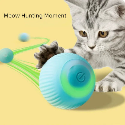 Automatic Rolling Smart Toy Ball for Cats - Interactive Electric Teaser, Bite-Resistant Design for Self-Amusement and Boredom Relief